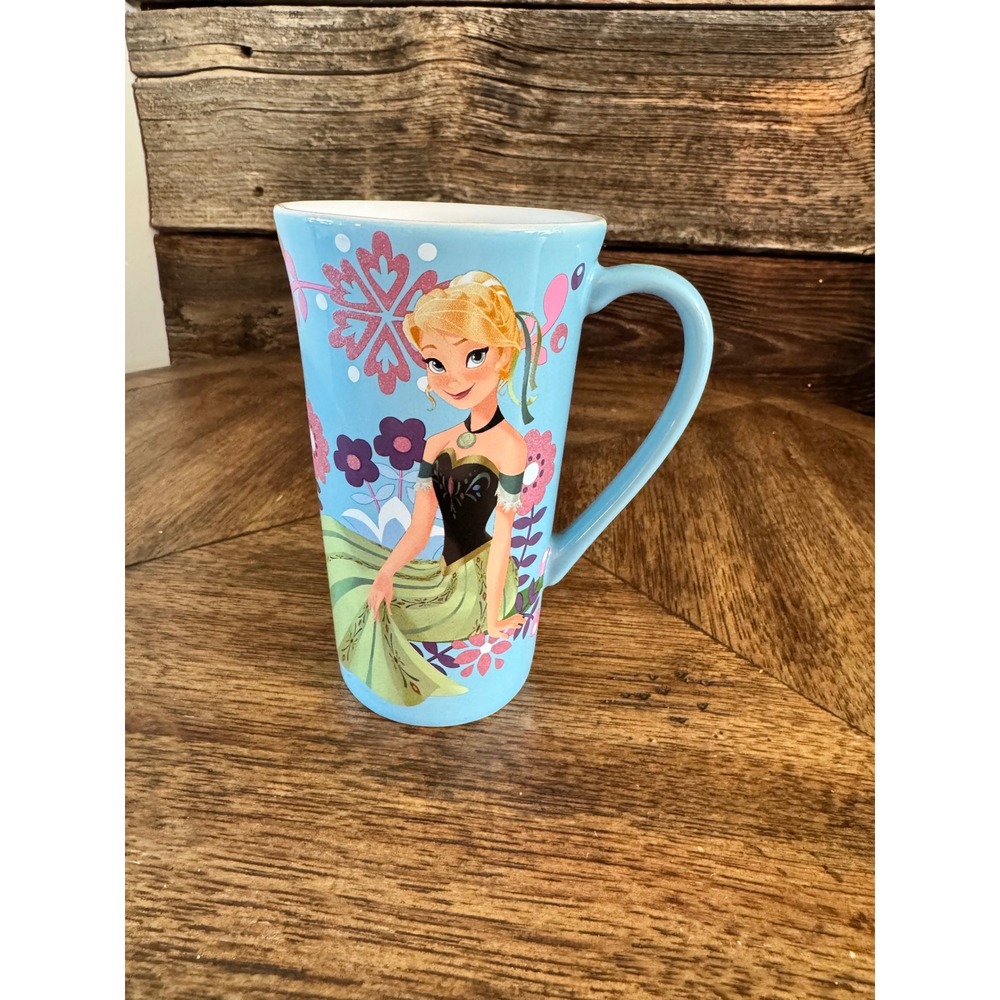 Disney Store Cinderella Princess Blue Ceramic Coffee Mug Cup Authentic F784-1014